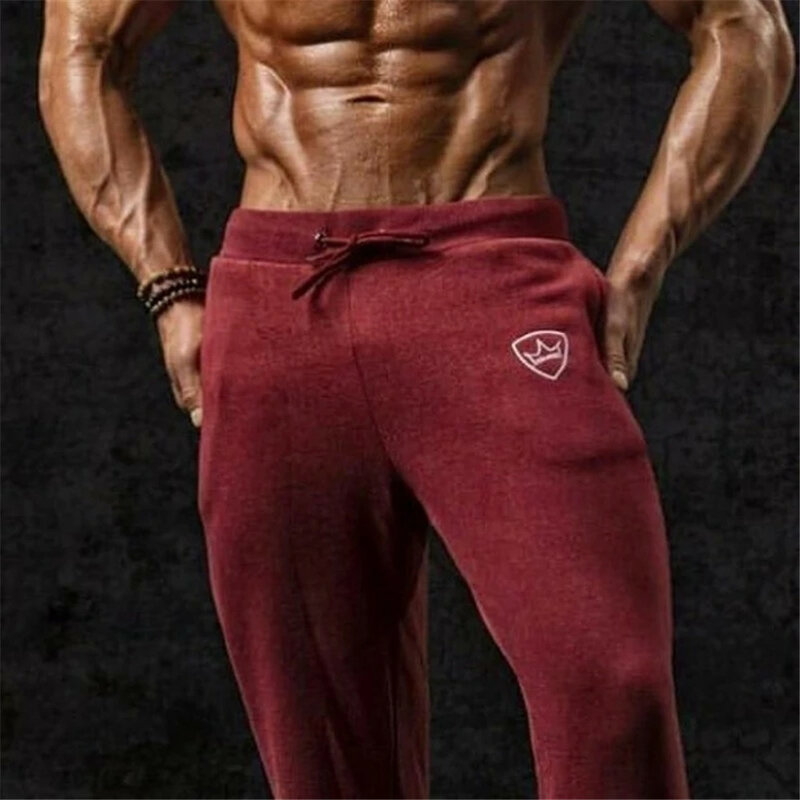 2021 moda masculina calças de ginástica joggers de fitness casual calças compridas dos homens treino moletom magro jogger treino de algodão