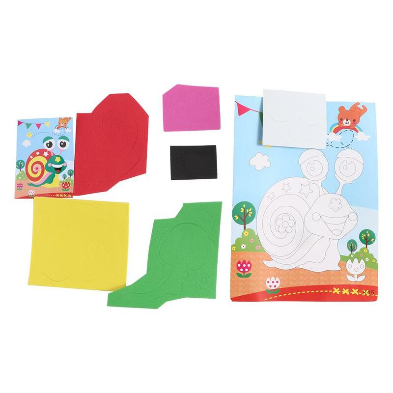 EVA Foam Sticker Puzzle para Crianças, DIY Animal Dos Desenhos Animados, Aprendizagem Precoce, Brinquedos Educativos para Crianças, Presente Artesanal, 3D, 1-10Pcs
