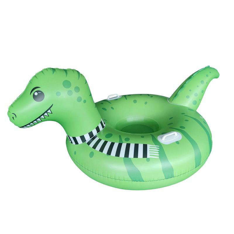 Inflatable Snow Tube Sled Leak-proof Dinosaur Inflatable Snow Tube 67 Inch Wear-resistant Dinosaur Snow Sleds And Tubes With