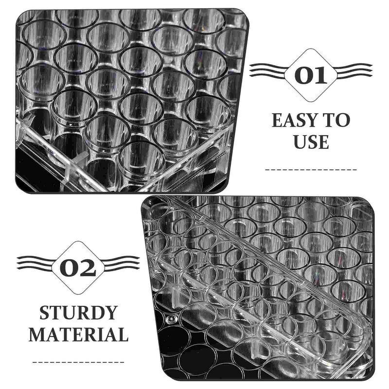 Piastra di coltura cellulare Sterile in plastica a 24/48 fori attrezzatura da laboratorio per piastre di Petri di lievito batterico