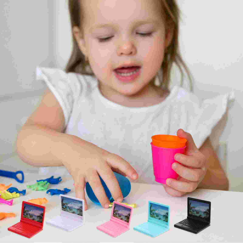 15ชิ้นของเล่นคอมพิวเตอร์สำหรับเด็กบ้านตุ๊กตาแล็ปท็อปขนาดเล็กจิ๋วตกแต่งภูมิทัศน์ขนาดเล็ก