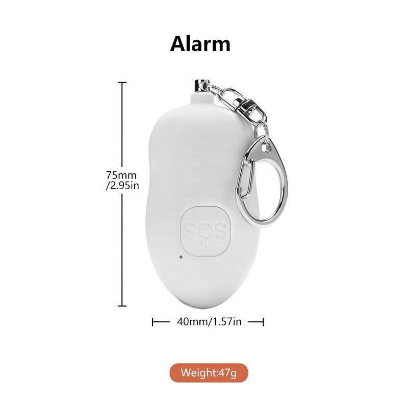 6Colors Rechargeable Personal Alarm 140db Wolf Protector Strong Light Flashlight LED Light Women Self Defense Keychain Security