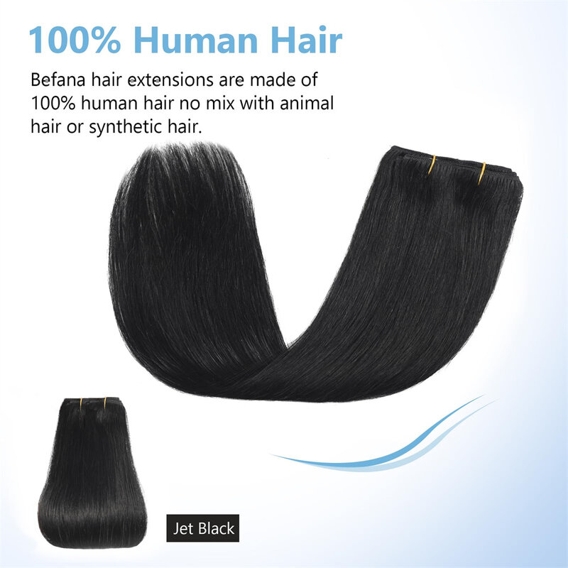 Clip In Haarverlenging Menselijk Haar Balayage Natuurlijke Human Hair Extension 7 Stks 100G Menselijk Haar Clip In Extensie Voor Levendige Vrouwen