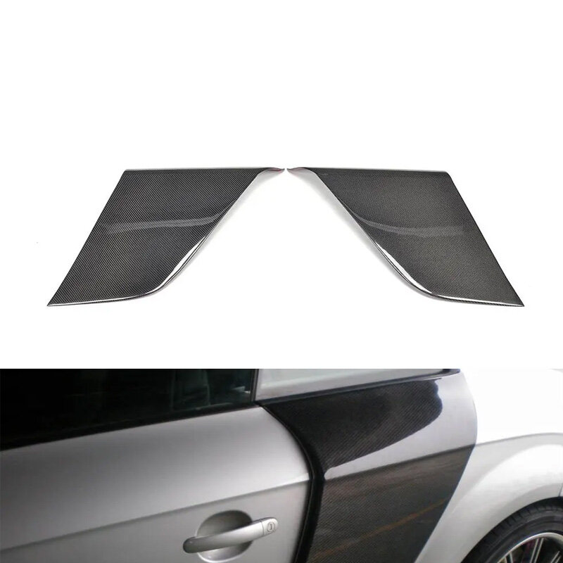 Serat karbon R8 terlihat TT Fender pintu mobil untuk AUDI TT 2010 lampu kabut udara asupan saluran penutup ventilasi
