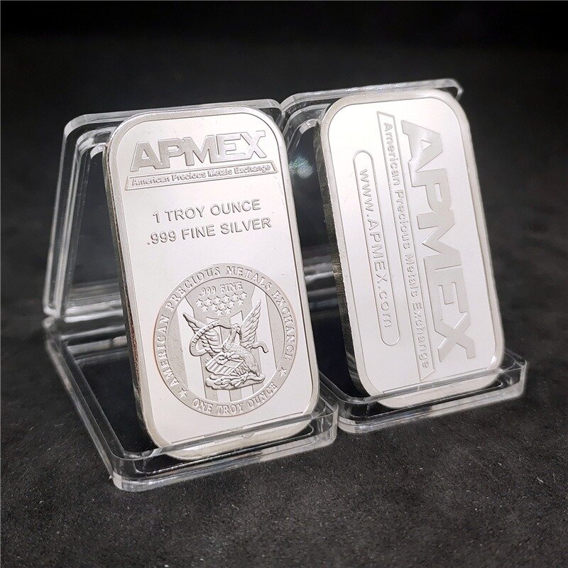 APMEX-lingote americano de plata 999, 1 onza troy, decoraciones para el hogar, regalos de recuerdo