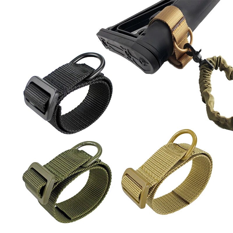 Tactical Military Airsoft Tactical ButtStock Sling Adapter Heavy Duty Rifle Stock Gun Strap Gun Rope reggette Belt
