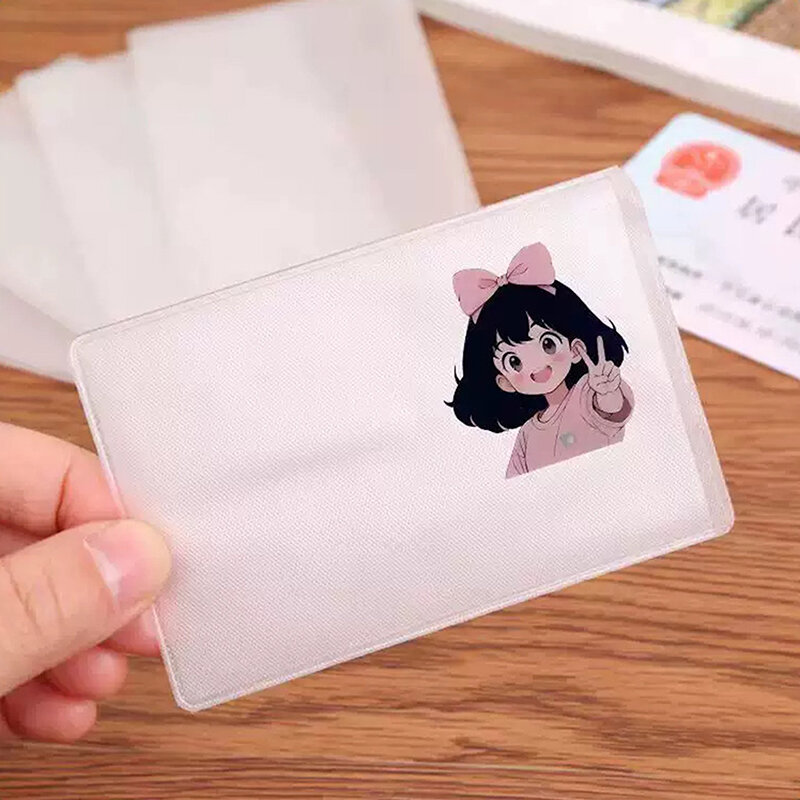 Spoof Transparent Card Holder Bus Business Card Case Bank Credit ID Card Holder Cover Identification Card Container Holder