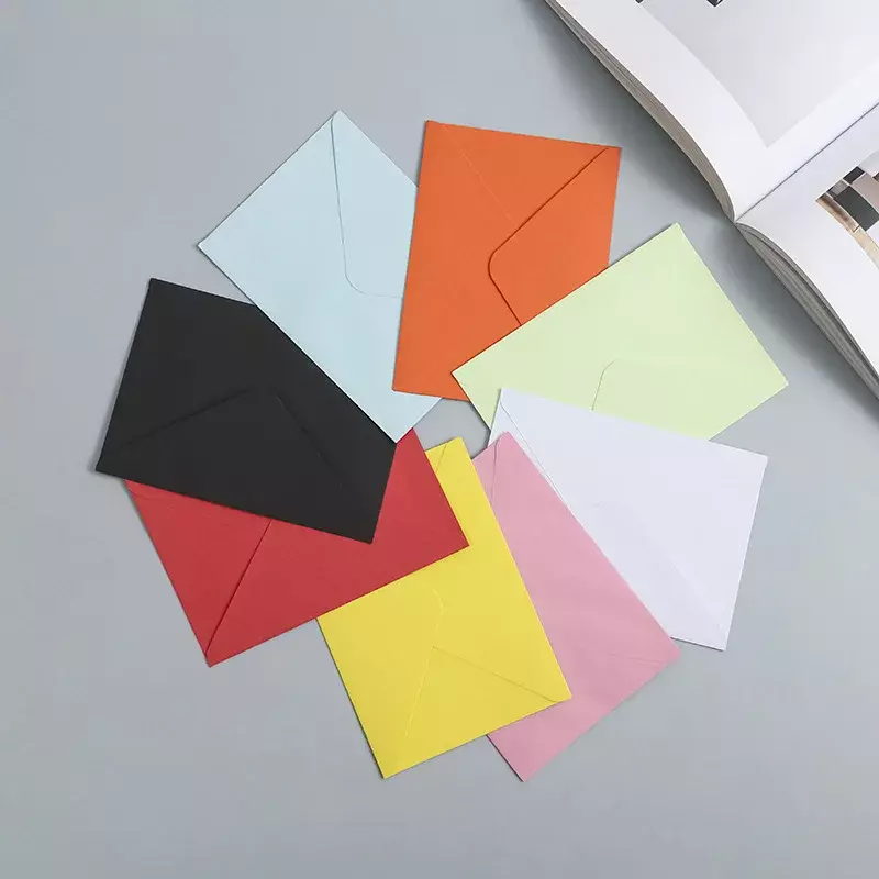 Envelopes do presente do presente dos envelopes do papel do preto/branco/rosa/vermelho dos envelopes 16*11.5cm da cor sólida dos pces 10