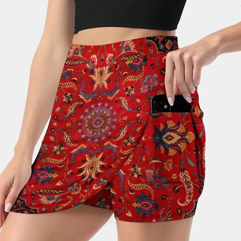 Antyczny perski dywan Koreańska moda Spódnica Letnie spódnice dla kobiet Lekka spódnica do spodni Antyczny dywan Mashad Oriental Rug