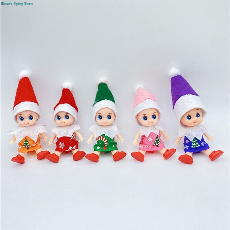 Baby elf bonecas com braços móveis, casa acessórios, brinquedo do Natal para crianças