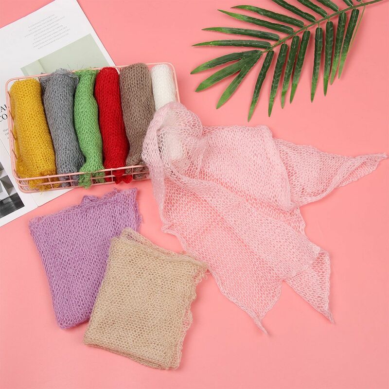 1pc Boys Girls Warm Winter Auxiliary Elastic Studio Shoot Blanket Baby Photography Props Stretch Knit Wrap Newborn Wrap