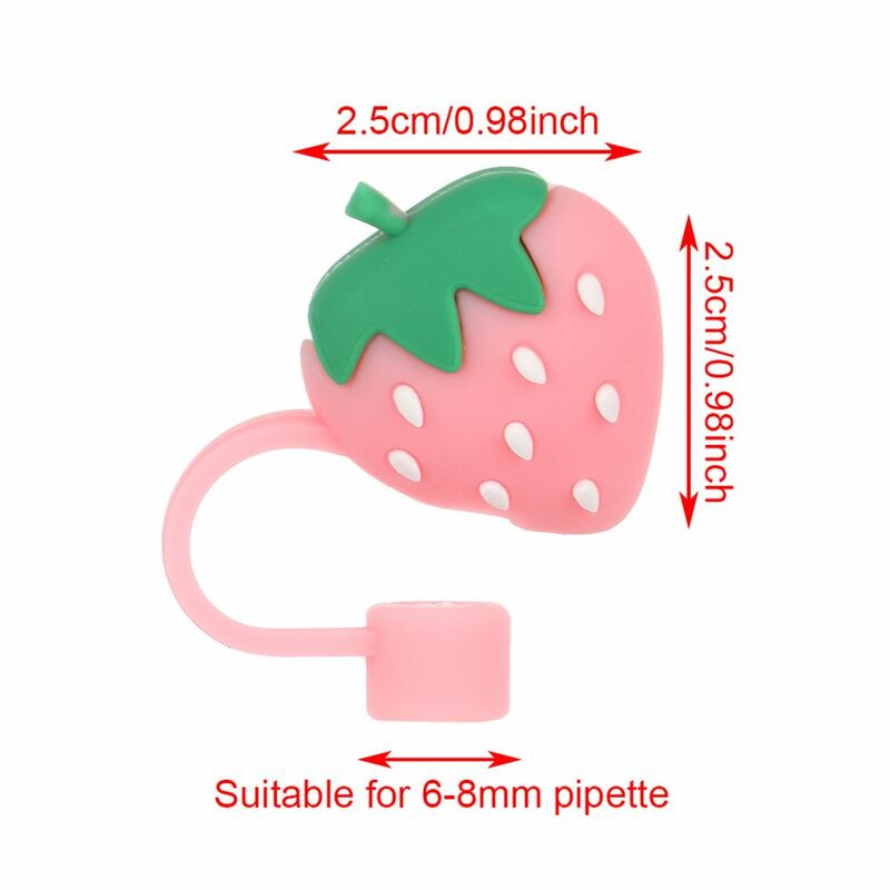 1pcs Creative Straw Tips Airtight Drinking Dust Cap Silicone Straw Plug Cartoon Plugs Cover Cup Accessories