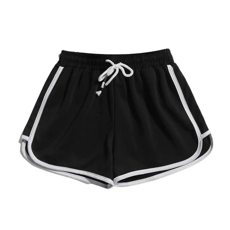 Pantalones cortos holgados para mujer, Shorts finos de pierna ancha con cordón, cintura elástica, informales, de cintura media, ropa deportiva para correr