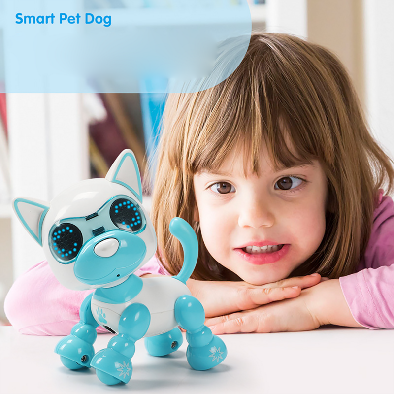 Anjing perekam cerdas pendidikan dini, anjing robot mainan interaktif anak, menyanyi sentuh dengan lampu
