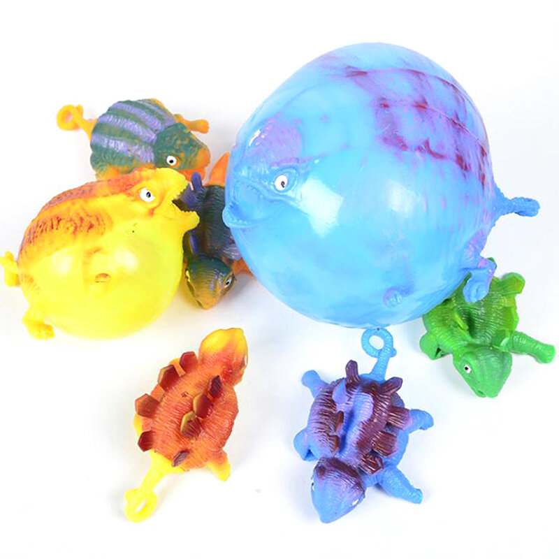 Juguetes inflables antiestrés de dinosaurio, 1 unidad, globo suave para apretar, regalo de fiesta