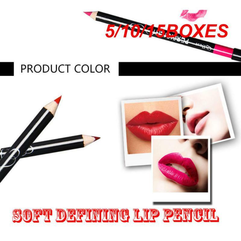 5/10/15BOXES Black Precise Application Trendy 12-color Lip Product Waterproof Makeup Trends Trending Now 12 Colors Long-lasting