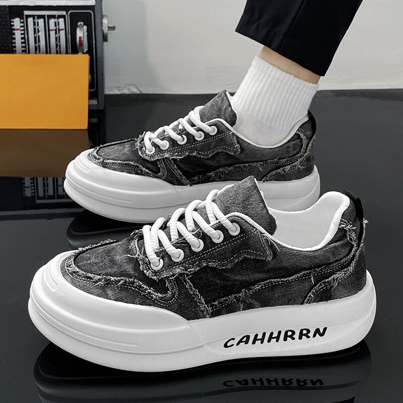 Zapatillas de correr con suela de goma para hombre, zapatos deportivos transpirables, para entrenamiento al aire libre, con cordones, YG-H05