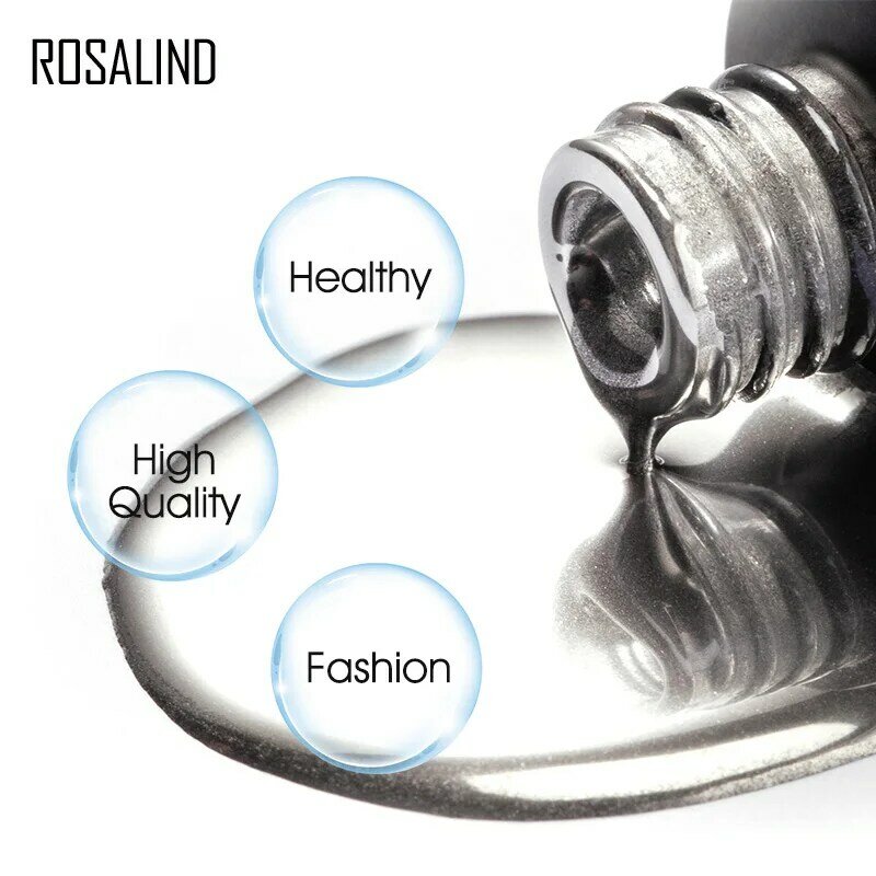 ROSALIND-Verhéritage à Ongles Gel UV à Paillettes Colorées, Semi-continu, pour Manucure, à Tremper, Nail Art, 7ml