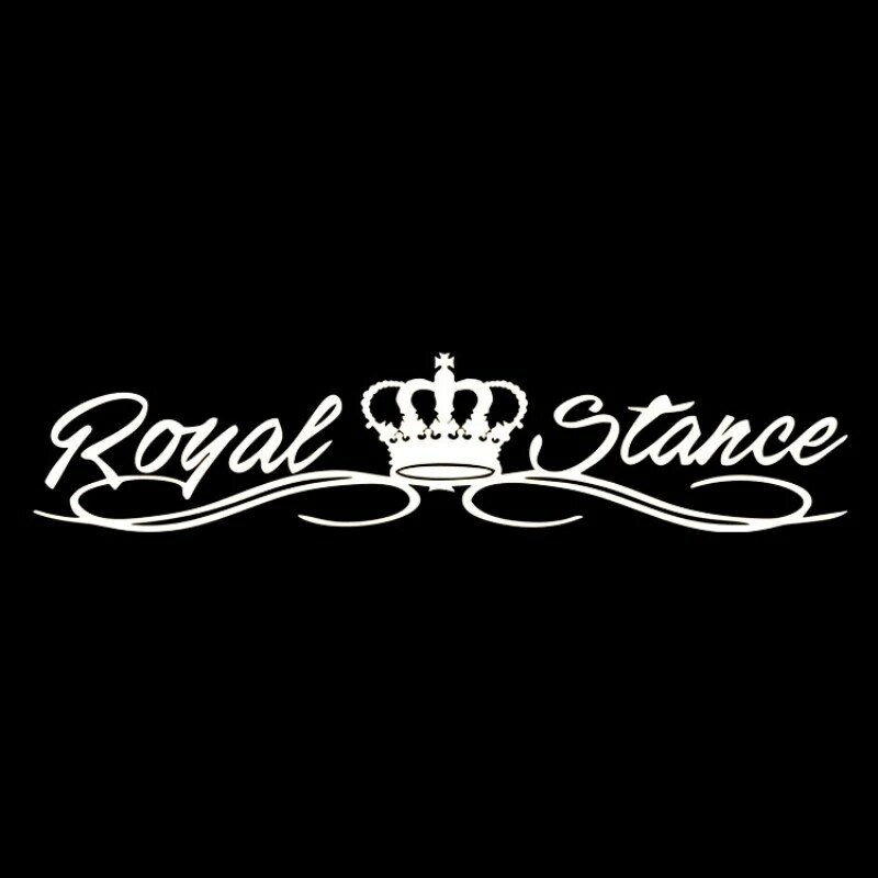 Royal Stance Crown Molding Popular Car Stickers PVC Auto Motocross Racing Portable Helmet Trunk Wall Waterproof Decals
