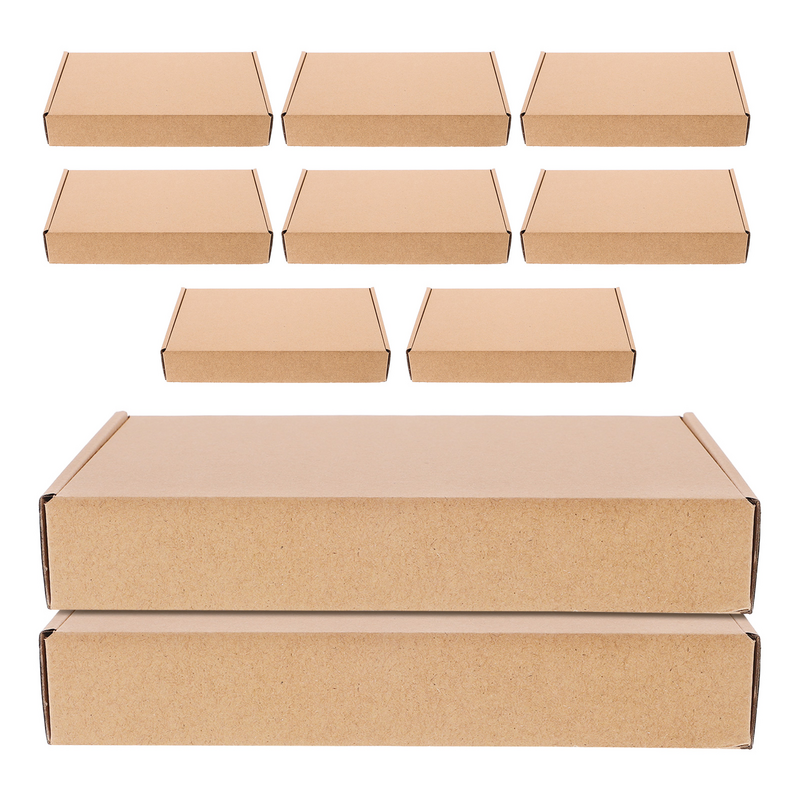10 Pcs Carton Packing Boxes Gift for Packaging Kraft Paper Mailing Shipping Bulk