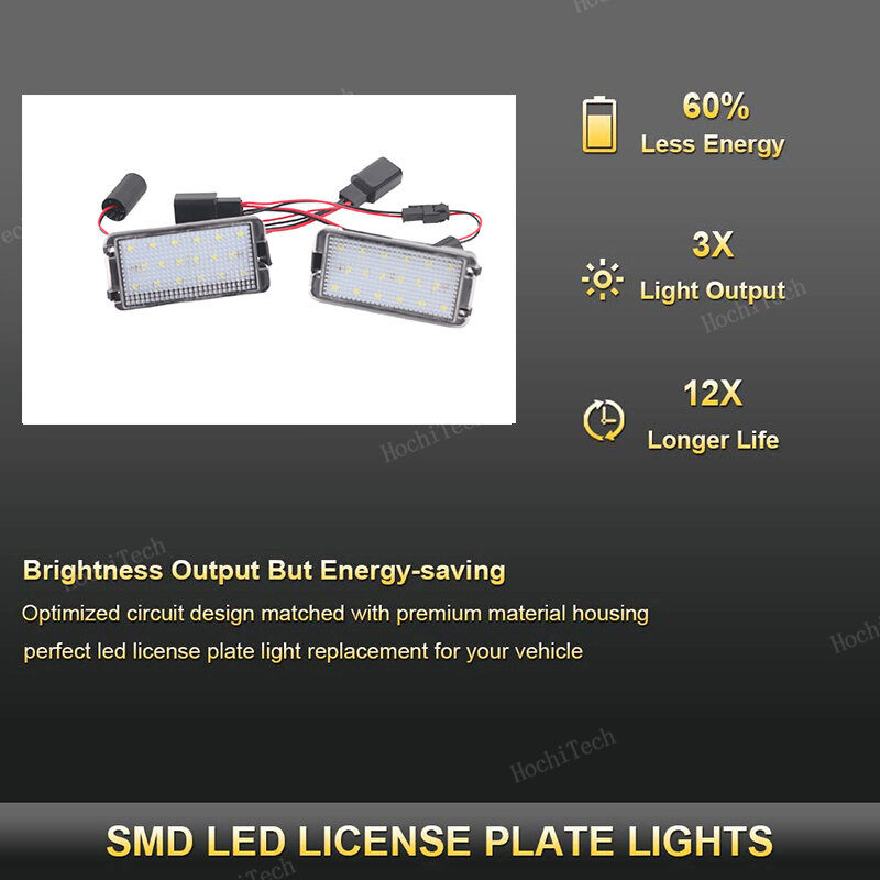 Lampe de plaque d'immatriculation LED pour Seat, Altea, 2005-2009, Arosa, Cordoba, 6K, 6L, Valentine, 1M, 1870, 5P, Ibiza, 6L