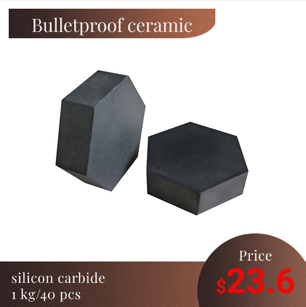 Placa de cerámica de carburo de silicio, a prueba de balas, precisión personalizada y resistencia a altas temperaturas, 1kg/40 piezas