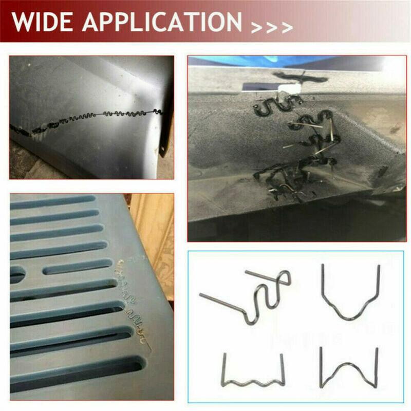100PCS Hot Stapler Staples For Plastic Welder Car Bumper Repair Welding Machine Kit Stainless Steel Automotive Soldering Tools