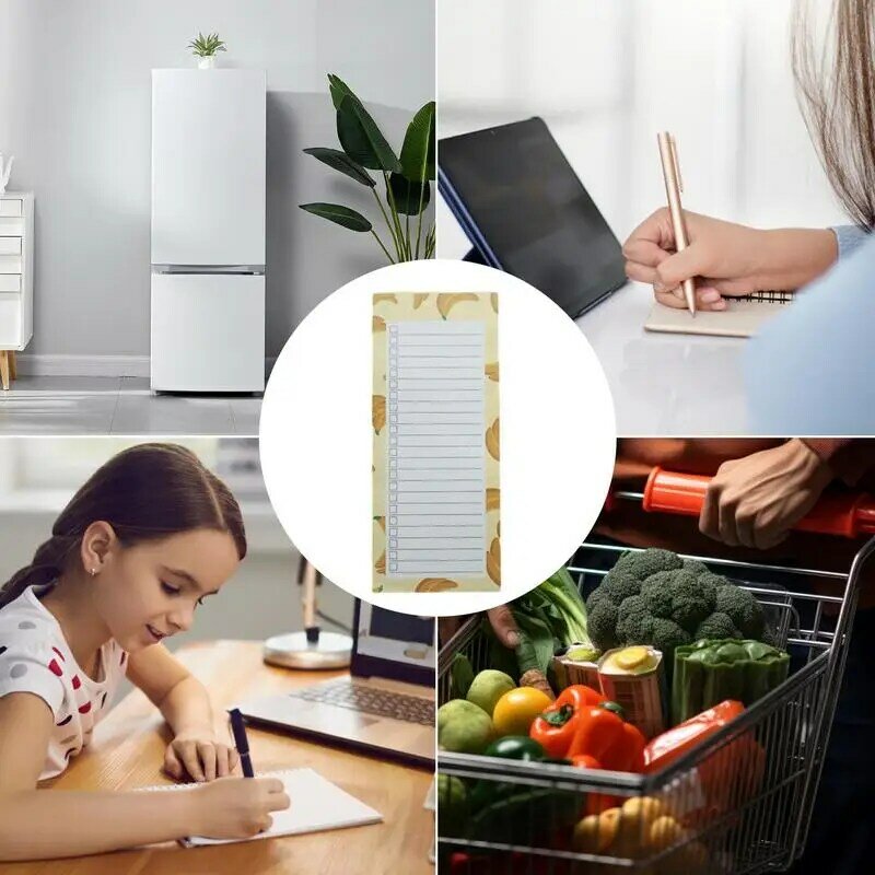 Almohadilla magnética para lista de comestibles, Bloc de notas magnético para refrigerador, seguro e inodoro, cita para Casillero