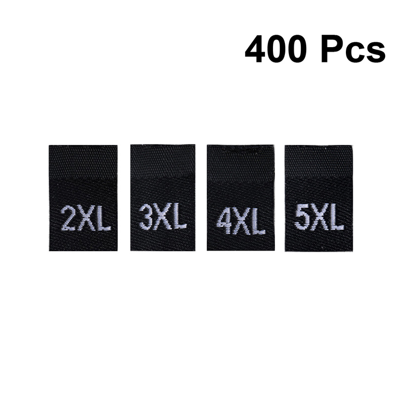 "Ultnice 의류 재봉용 맞춤형 사이즈 라벨, 블랙 셔츠 사이즈 XS-XL, 500 개