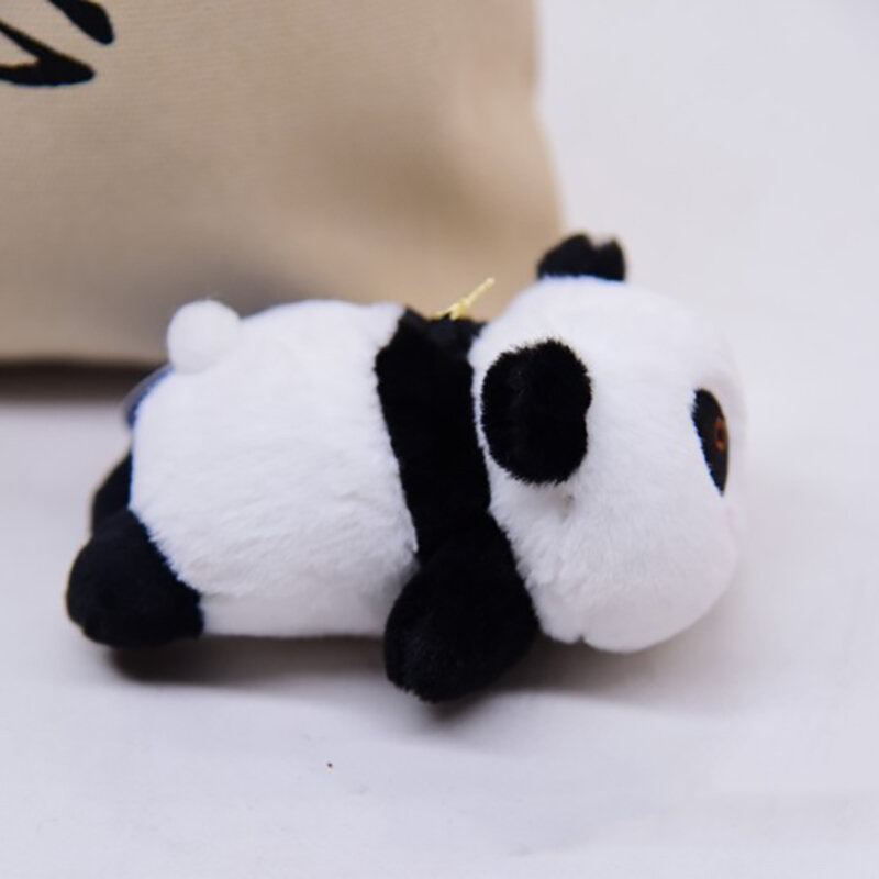 Cute Little Panda Plush Chaveiro para Crianças, Pingente de Yoga Criativo Dos Desenhos Animados, Brinquedo Kawaii para Meninos e Meninas, Presente de férias, Pingente de Mochila