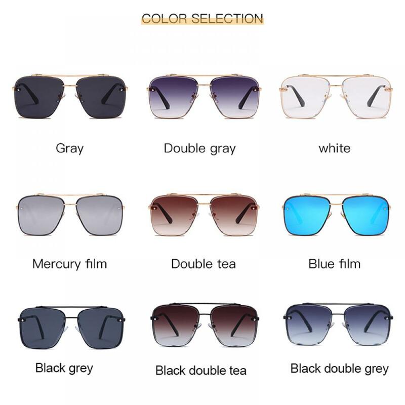 Gafas de sol de piloto de lujo para hombre, lentes clásicas de estilo veraniego, degradadas, antideslumbrantes, para conducir