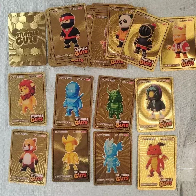 Stumble Guile Cards for Kids, Gold Silver Black Foil, Shiny Anime Board Game Collection, Flash Figure Trading Cards, Birthday, Xmas Gifts
