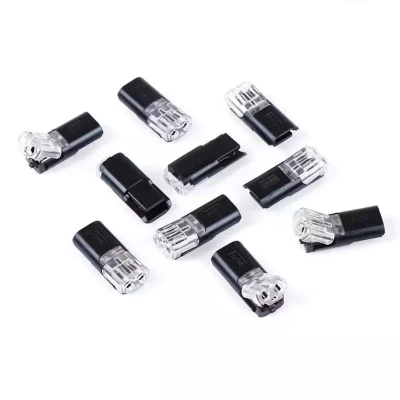 50-1Pcs 2 Pin Way Plug Wire Cable Snap Connectors Waterproof Electric Wire Double-Wire Plug-In Connector with Locking Buckle