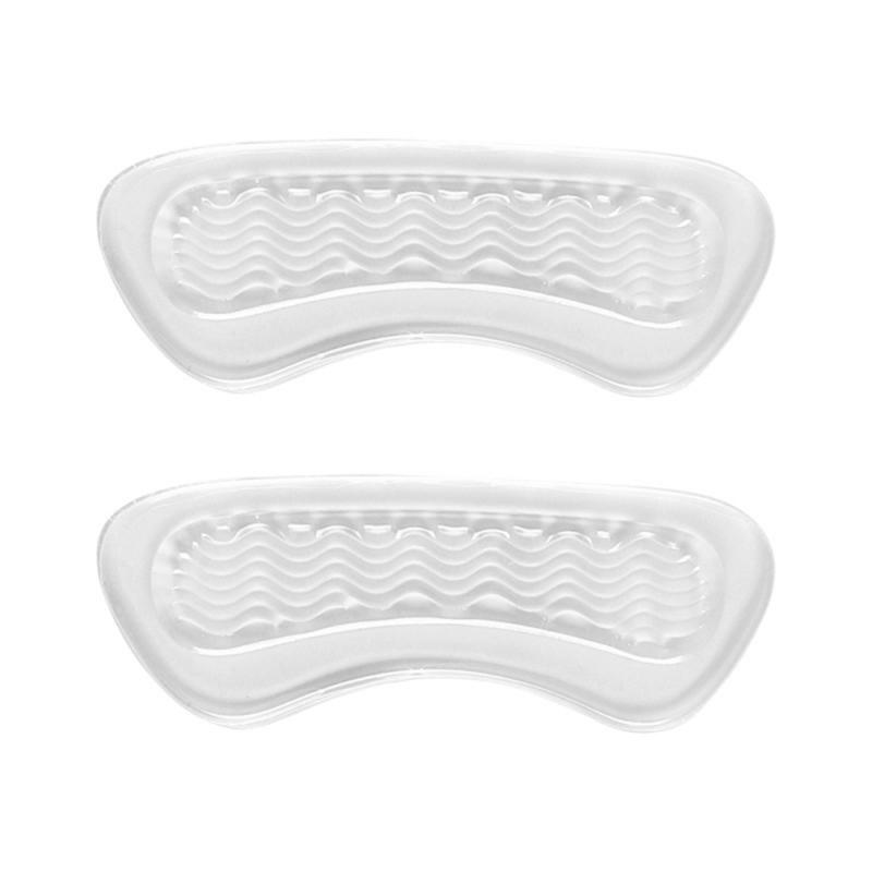 1 paio di inserti per tacchi alti da donna protezione per piedi per la cura dei piedi cuscino per sottopiede cuscino per sottopiede in Gel di Silicone per tallone Grips adesivo protettivo
