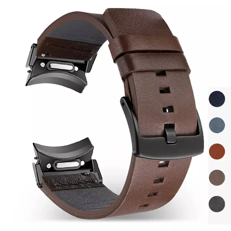 Кожаный ремешок без зазора для Samsuang Galaxy Watch 6 5 4 40 44 мм, быстросъемный ремешок с магнитной застежкой для Galaxy Watch 6 4 classic 43 47 мм