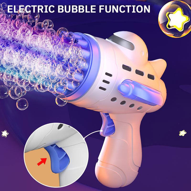 Giocattolo per bambini Space Airplane Bubble Gun macchina elettrica automatica per bolle gioco per feste all'aperto giocattoli a bolle regalo per bambini
