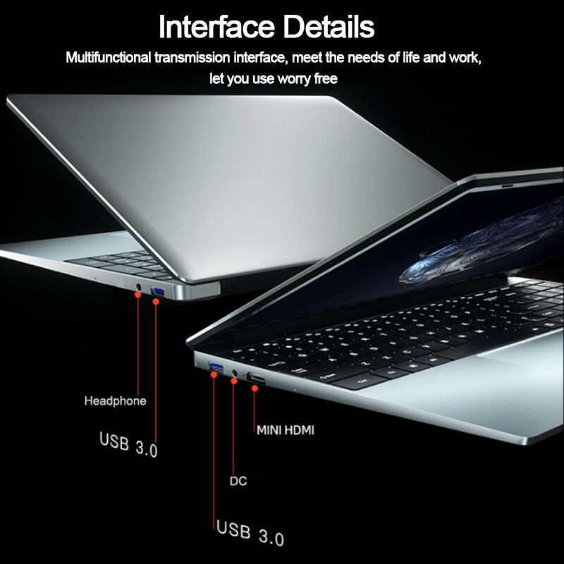 Игровой ноутбук BSLAY 2024 R7 4700U, макс. ОЗУ, 32 Гб ПЗУ, металлический компьютер с внутренним жестким диском, Bluetooth, AMD Ryzen 7 4800U, Windows 10, 11 Pro