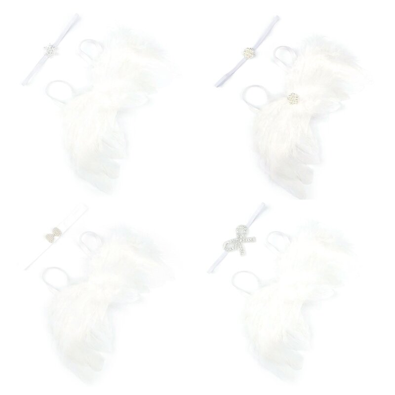 Stylowy strój aniołka dla noworodka Wygodne i elastyczne skrzydło aniołka dla noworodka G99C