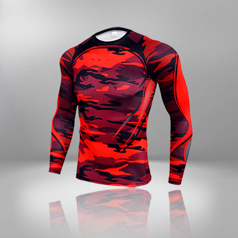 Survêtement de compression thermique à séchage rapide pour homme, sous-vêtement de ski, chemise de sport, fitness, mince, première couche longue