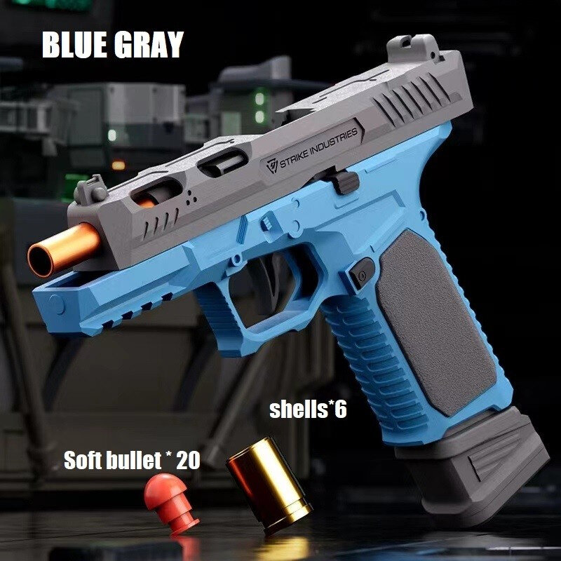 Carcasa de pistola G17 para lanzar, disparo continuo, pistola de bala suave, arma colgante vacía, juguete para niños, regalo de cumpleaños