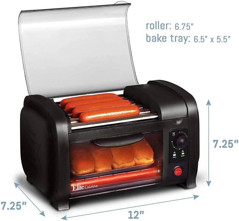 EHD-051B neue Küche Hot Dog Roller und Toaster Backofen, schwarz