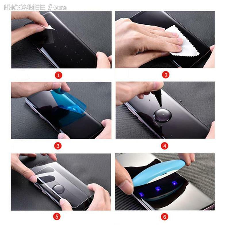 Colle pour verre trempé UV, 1 pièce/5 pièces, pour protection d'écran de téléphone portable
