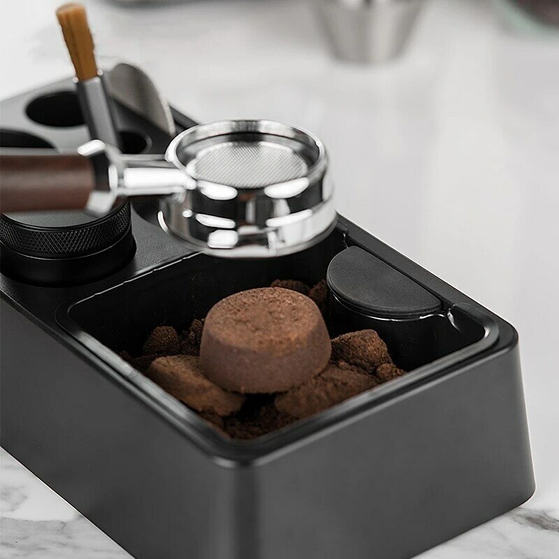 51/53/58mm ABS Coffee Portafilter Rack Distributor Holder Espresso Tamper Mat Stand Espresso Knock Box Coffeeware Teaware