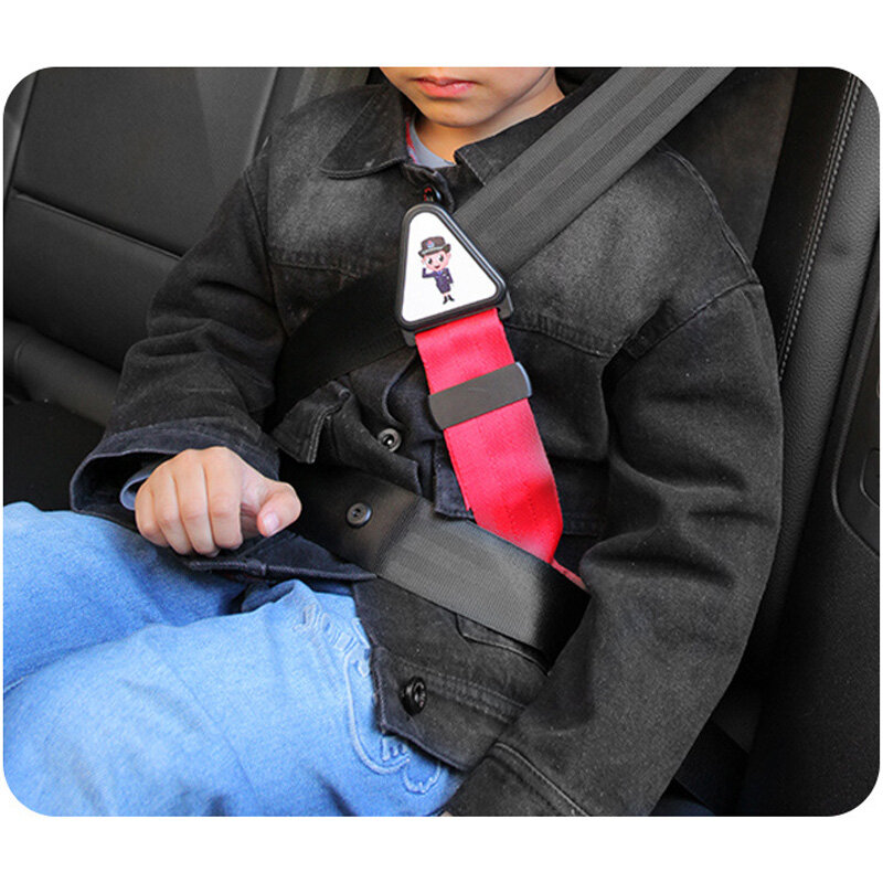 Sabuk pengaman anak bayi, tali bahu pelindung leher dapat disesuaikan pemegang penyesuaian sabuk pengaman mobil