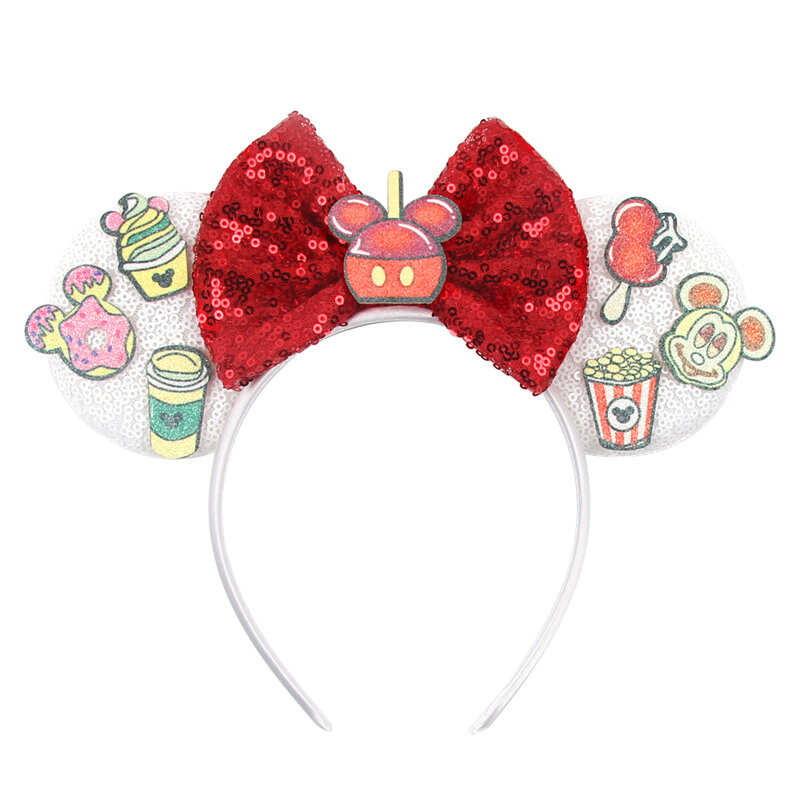 2024 New Cute Mouse Ears Headband For Girls Sequin Castle Bow Hairband Festival Party Cosplay Women DIY Hair Accessories Mujer
