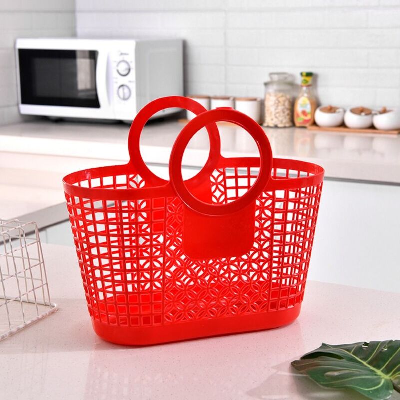 Durable Portable Hollow Hanging Practical Storage Basket Kitchen Bathroom Accessories Toy Organizer Basket