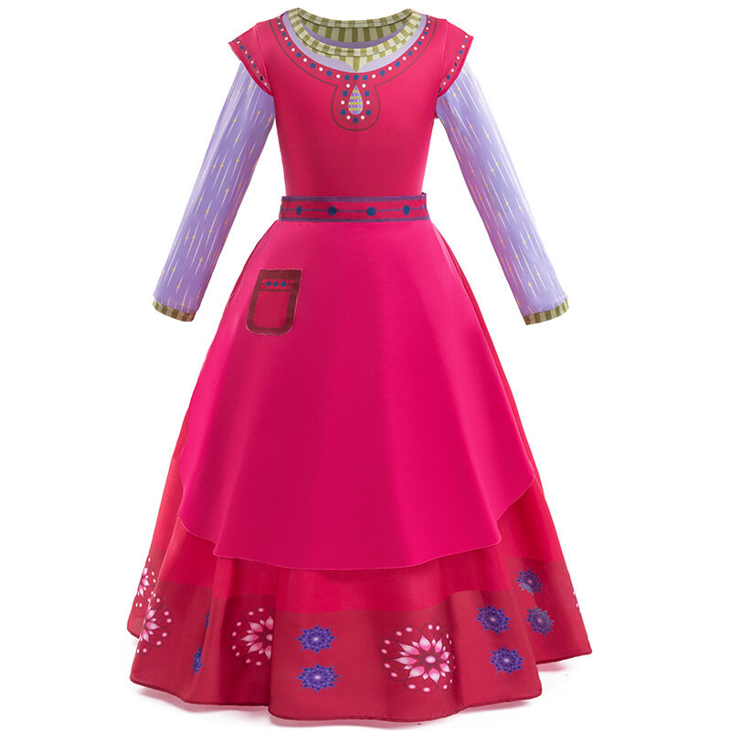 2023 New Girls' Dress Cosplay Star Wish Same Dress Halloween Performance Dress Children's Printed Long Sleeve Princess Dress