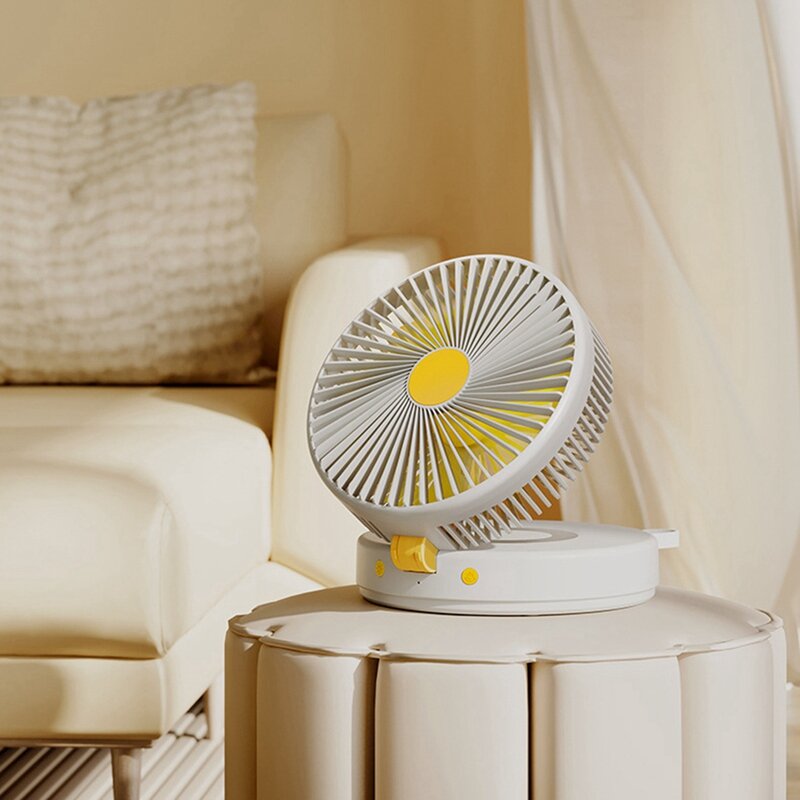 Перезаряжаемый портативный мини-вентилятор, воздушный охладитель, электрический вентилятор с ночным освещением для офиса (B)