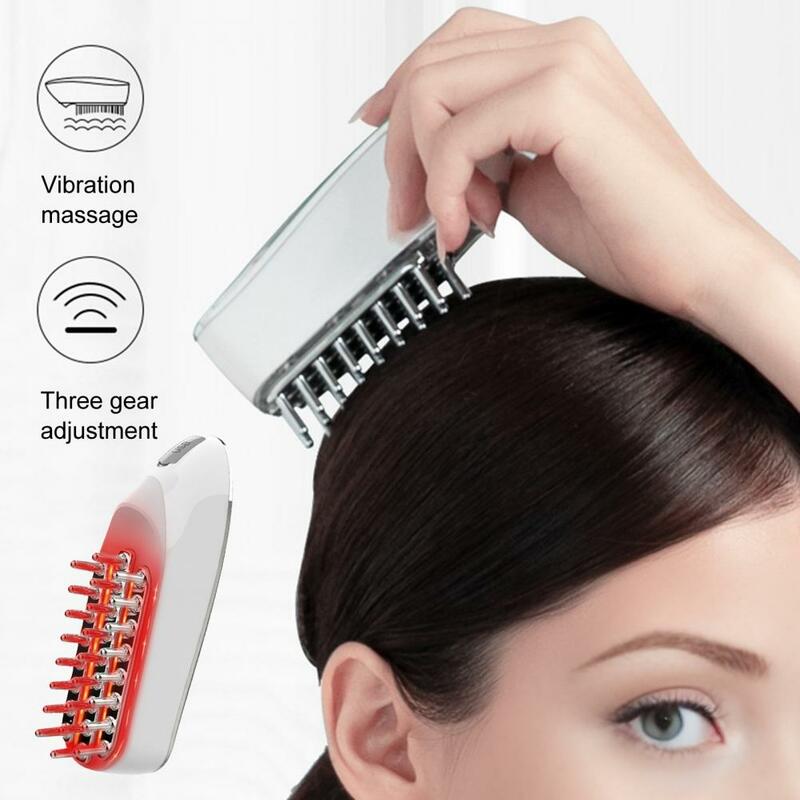 Arus mikro sisir pijat listrik, sisir kepala goresan, aplikator minyak rambut elektrik multifungsi perawatan sisir pijat kulit kepala