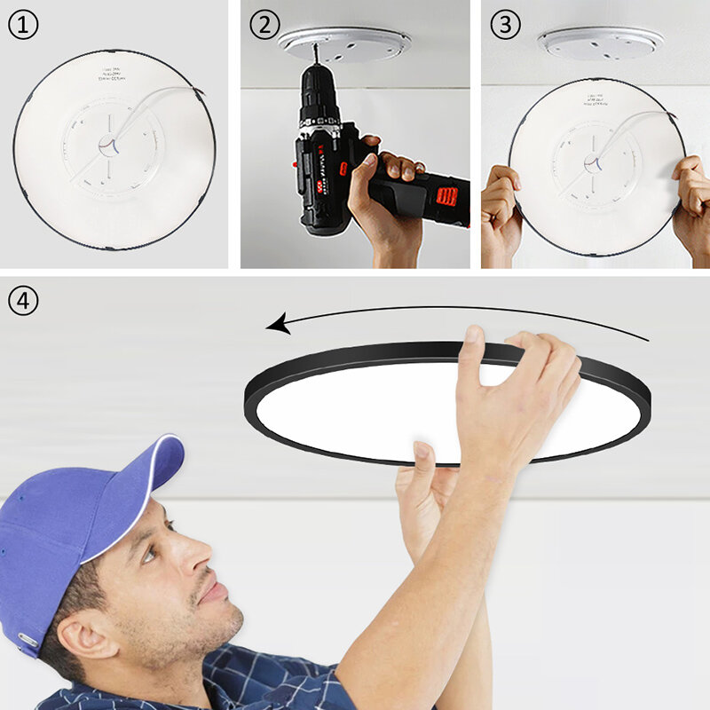 Large Ultrathin Brightness Dimmable LED Ceiling Lamps for Bedroom Lighting Fixture Led Panel Light for Living Room Kitchen Foyer